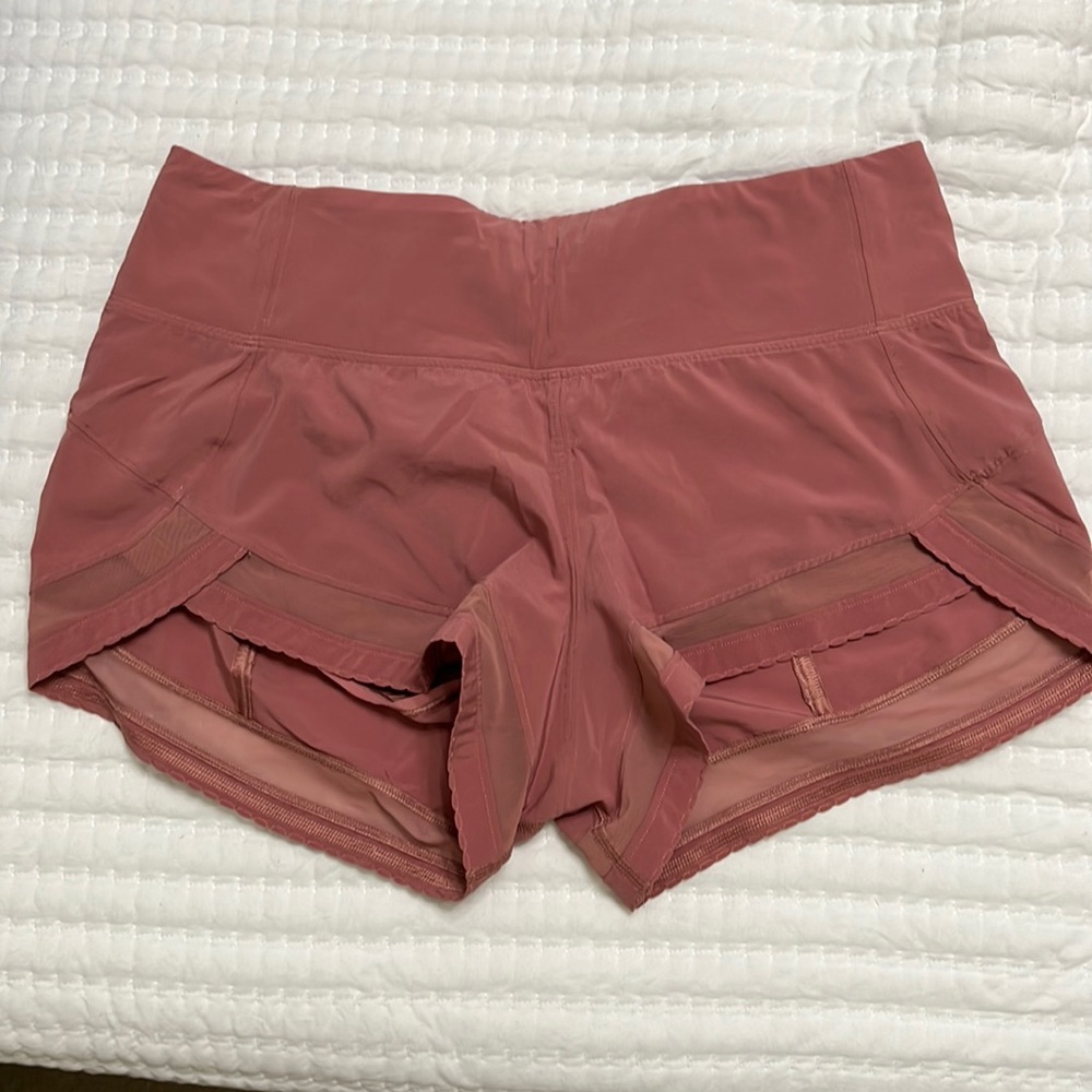 Lululemon Mid rise lined shorts